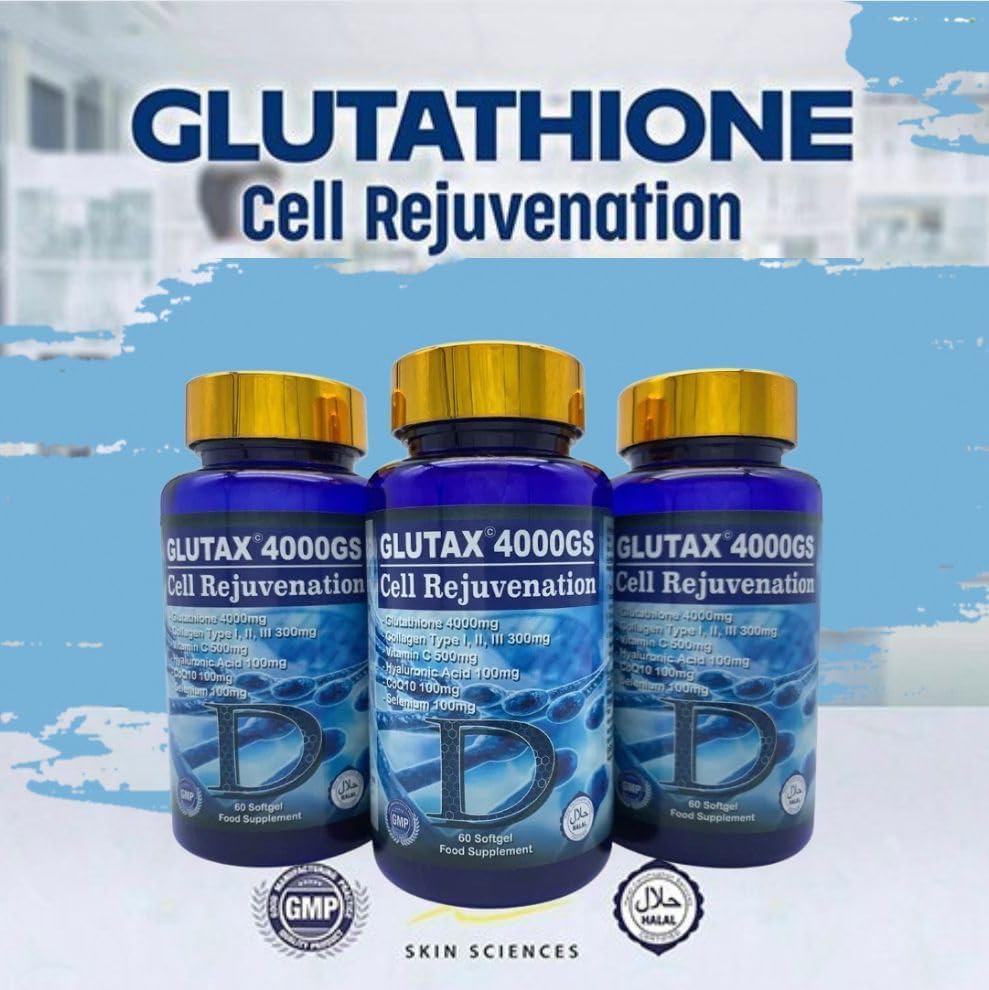 GLUTAX 4000GS - Cell Rejuvenation - Powerful skin Whitening - Formulated in Italy