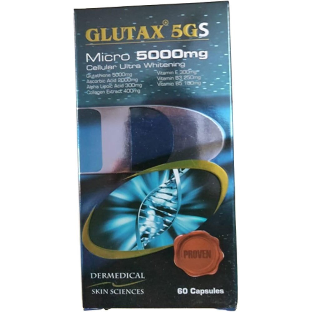 GLUTAX 5000GS - Cell Rejuvenation - Powerful skin Whitening - Formulated in Italy