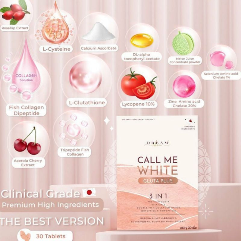 Call Me White Gluta Plus, 30 Tablets