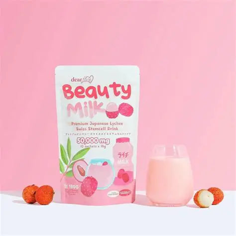 Dear Face Beauty Milk Premium Japanese  lychee  collagen  Drink